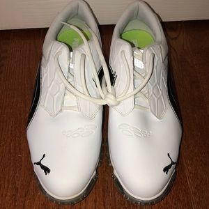 Men’s black and white Puma Golf Shoes
